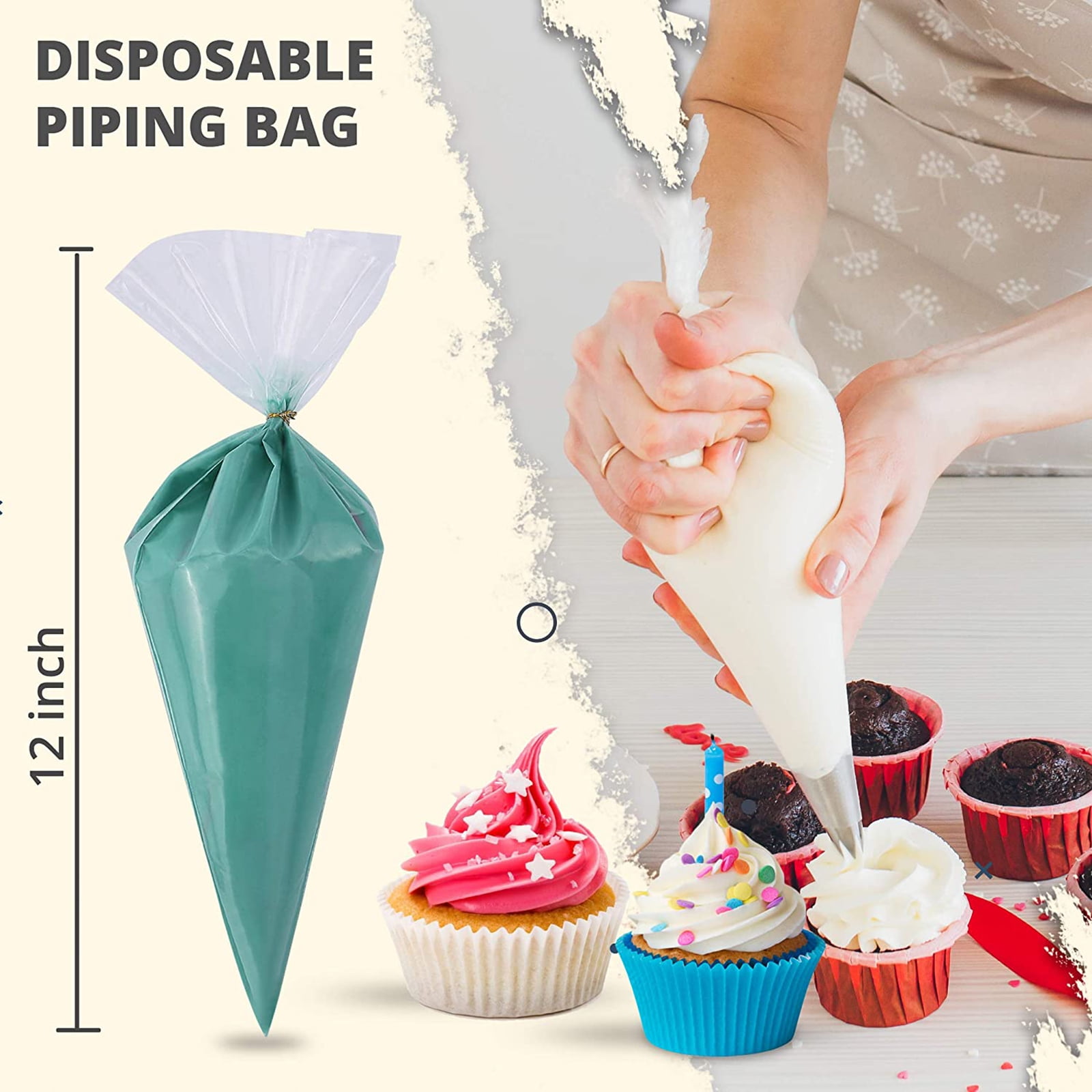 Silicone Piping Bag Reusable Icing Piping Cream Pastry Bag Cake Decorating  Tool | eBay
